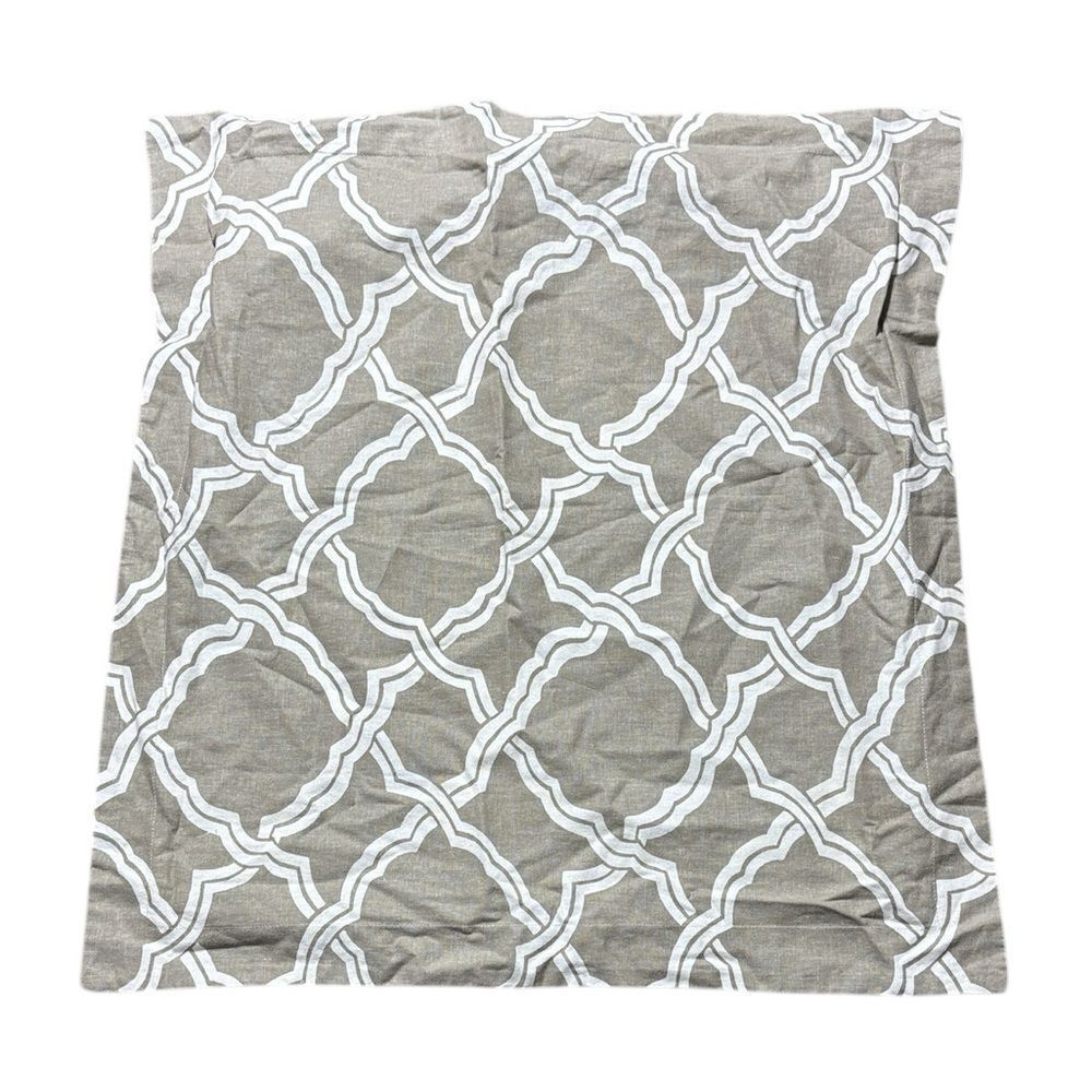 Pottery barn linen blend large square pillow case sham geometric